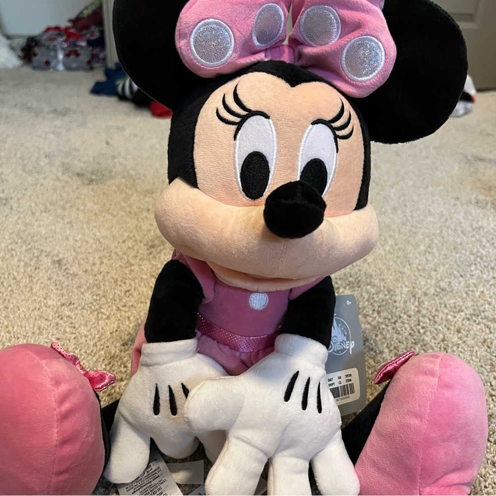 Minnie Mouse pink dress plush